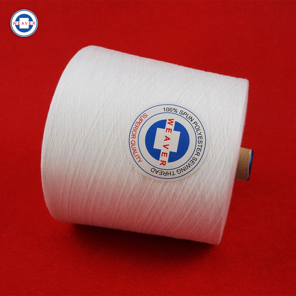 Polyester Ring Schwarzes Garn zum Nähen Färben Tube Garn Raw Weißes 100% gesponnene Polyester-Garn in Plastikrohr China Factory