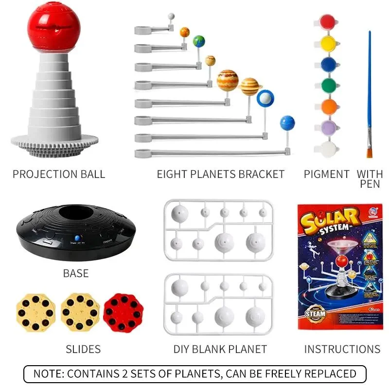 Escola de haste Ciência sistema Solar STEM Educational Kit DIY Educação Brinquedo de ferramentas