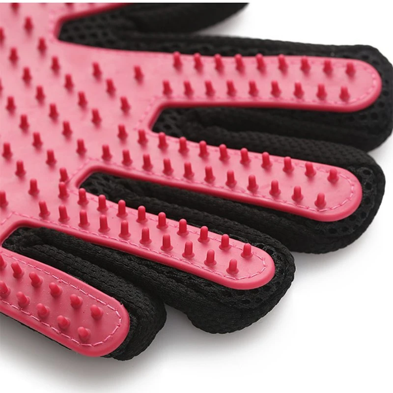 Efficient Gentle Deshedding Brush Pet Grooming Glove Hair Remover Mitt Perfect for Dog & Cat