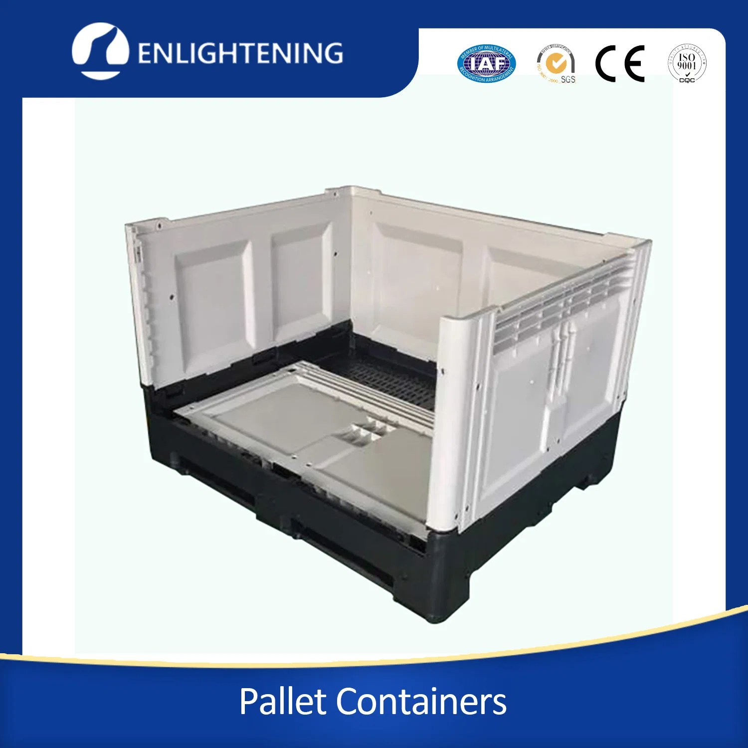 Les contenants alimentaires en vrac en plastique Zone de stockage de palettes Heavy Duty Cotainer de palette