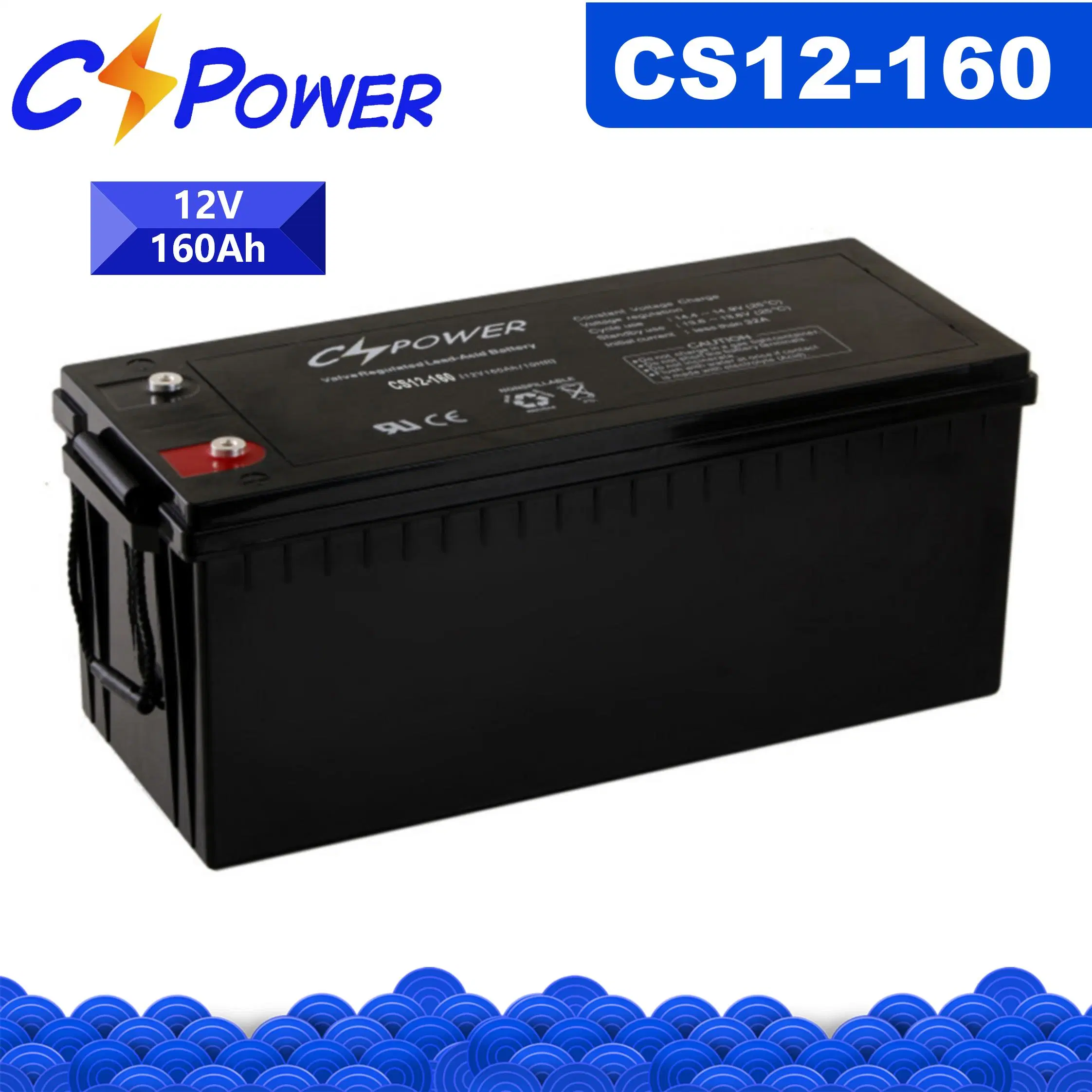 Batteries AGM pour lumière d'urgence rechargeable 12 V solaire/éolienne/chariot élévateur