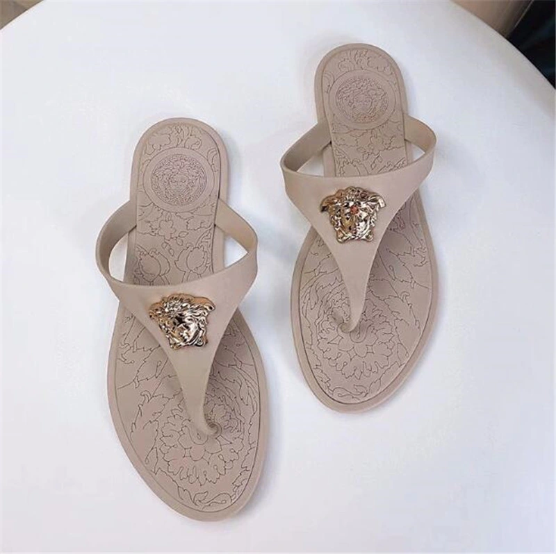 Summer Ladies Flat Sandals Casual Shoes Non-Slip Girls Flip-Flops Slippers PVC Women Jelly Shoes