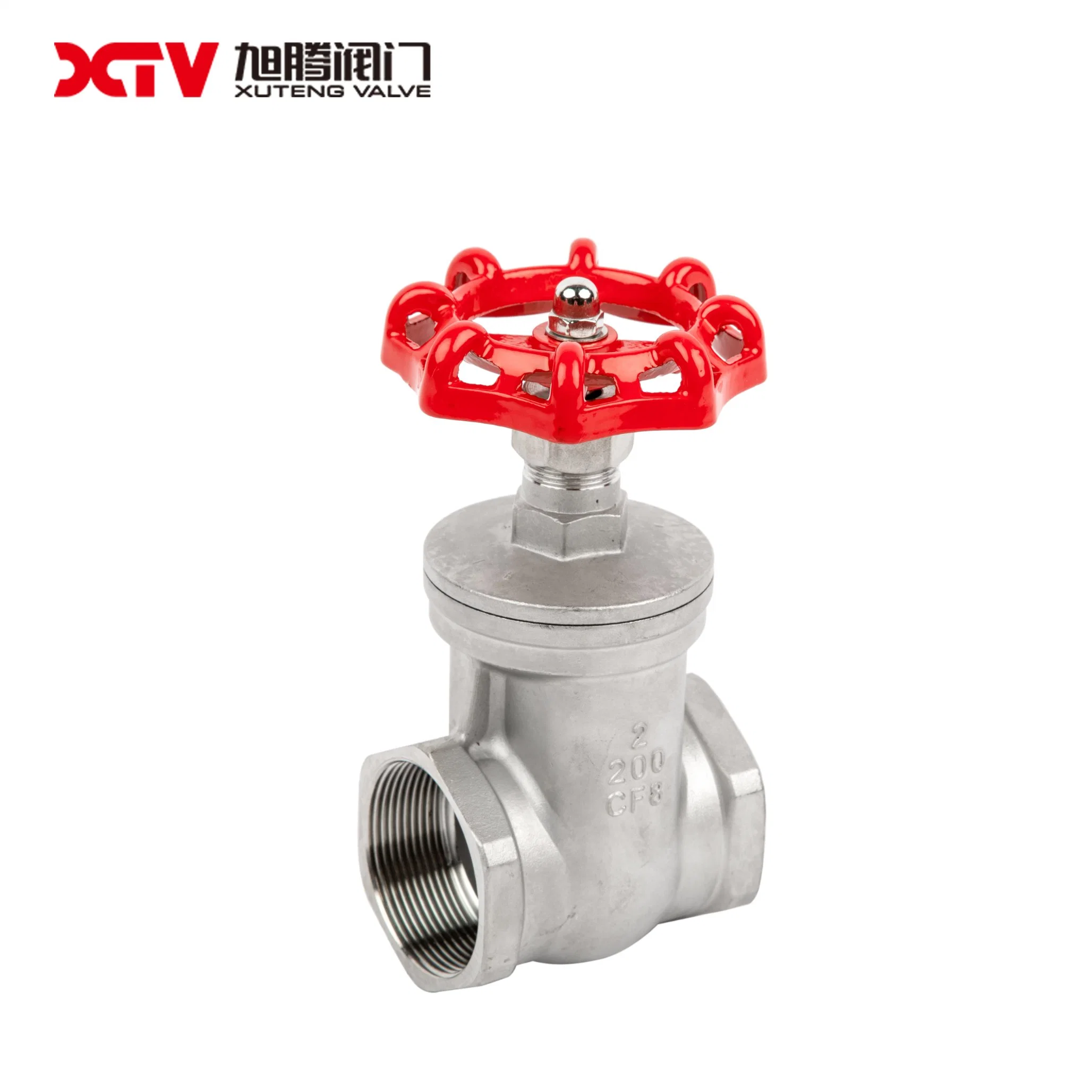 Cast Stainless Steelscrewed End Gate Valve, 200psi, Precision Casting, BSPT/Bsp/NPT