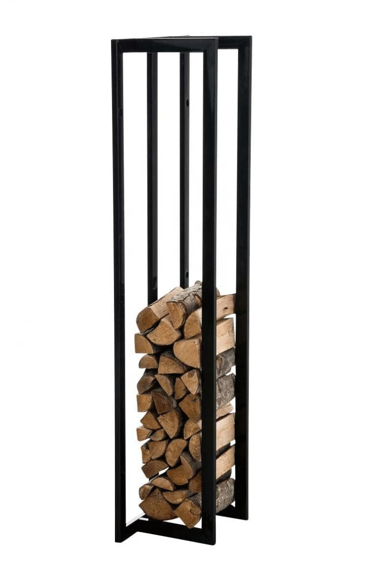 Firewood Rack Outdoor Log Rack Holder Fireplace Heavy Duty Wood Stacker Patio Deck Metal Logs Storage Stand Steel