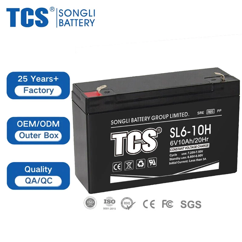 TCS SL6-10h 6V 10Ah DC-Bleiakku für Elektrowerkzeuge