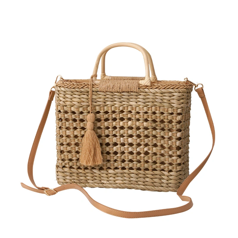 19 Yrs Manufacturer Support Leisure Personalized Bamboo Wheat Handmade Wholesale/Supplier Straw Bags Summer EVA Beach Ladies Satchel Weave Tote Shoulder Rattan Bag