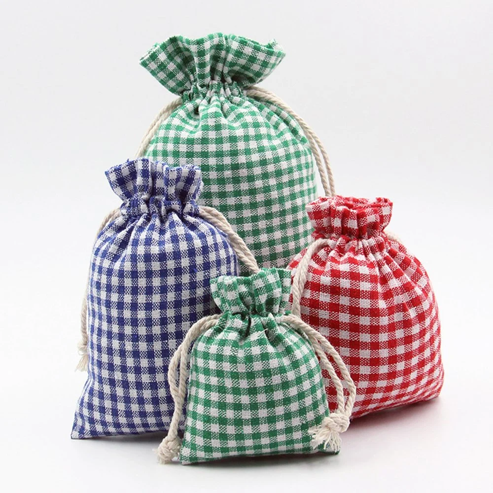 Yarn-Dyed Клетчатую хлопка пакет решетчатых мешок