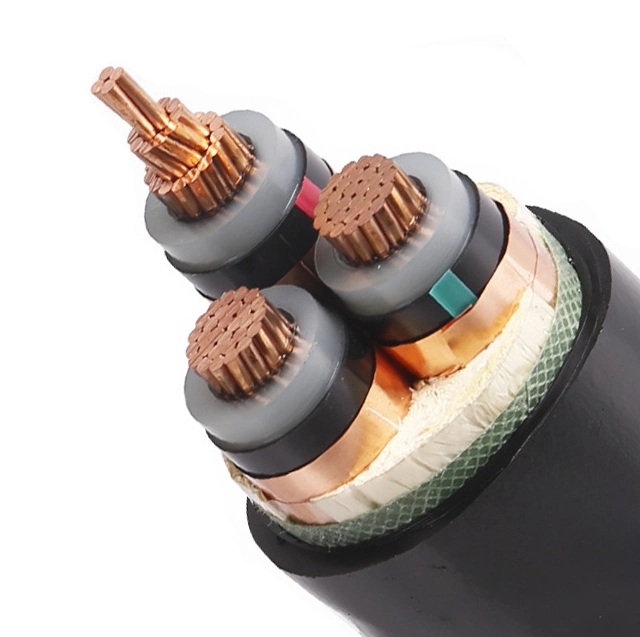 3Cx300sq.mm 19/33kV 36kV CU/XLPE/PVC Copper Insulated MV Underground Power Cable for 33/11kV Substation