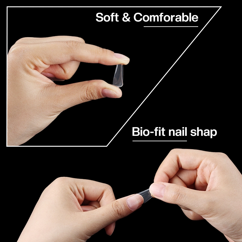 Custom Private Label Acrylic Nails Press on Long French Coffin Press on Nails Wholesale/Supplier Artificial Fingernails