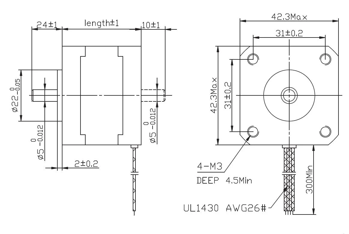 Multiple Use Electrical Hybrid Stepper Motor for CNC Machine