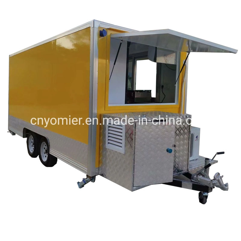 Chariot de la concession alimentaire Street Mobile Burger Pizza