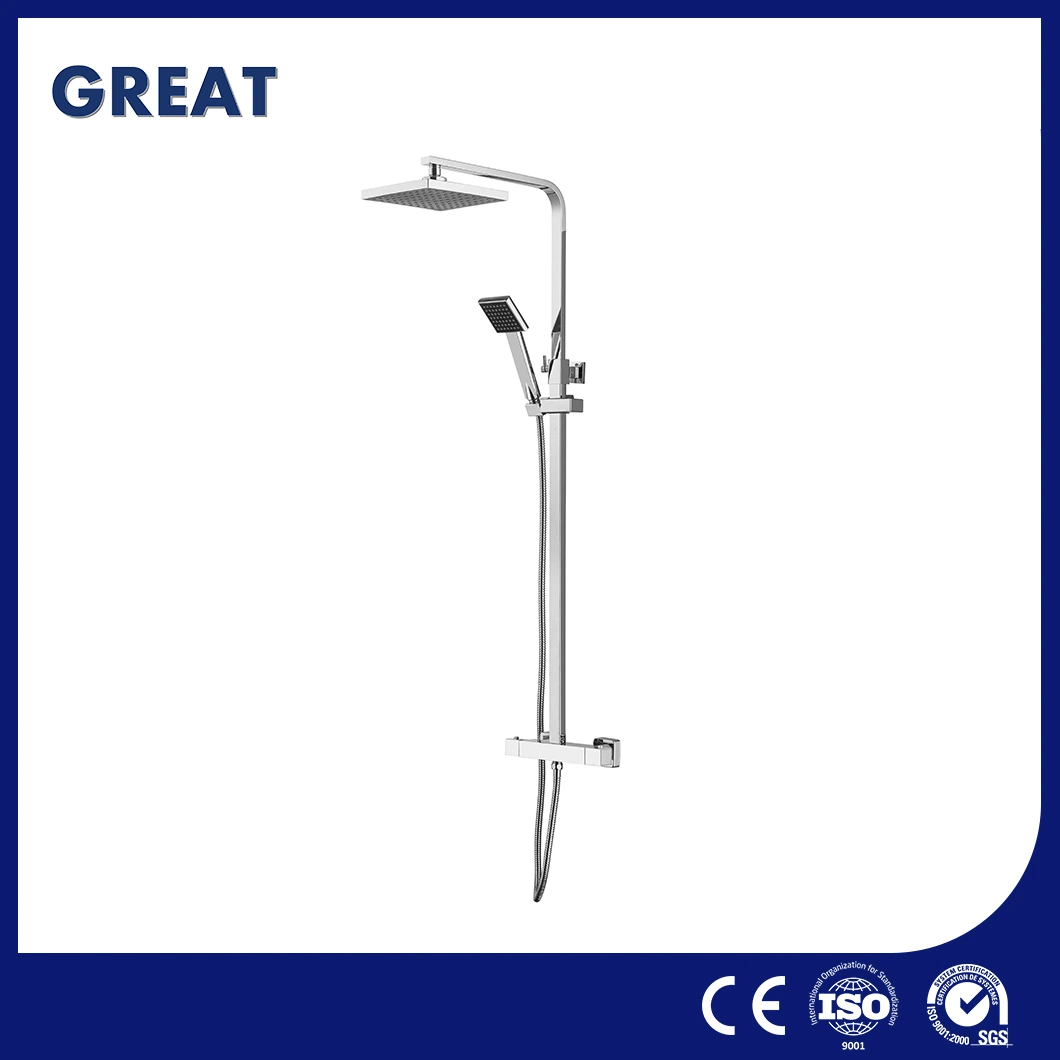 Gran RV Grifo ducha muestra gratuita de la columna de ducha Amazonas China Gl78002sk Kit de ducha termostática de ducha columna Set ennegrecen la pared de fábrica