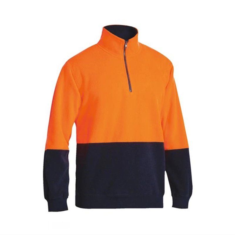 Safety Mining Thick Fleece 1/4 Zipper Pullover Sweatshirt with Reflective Tape