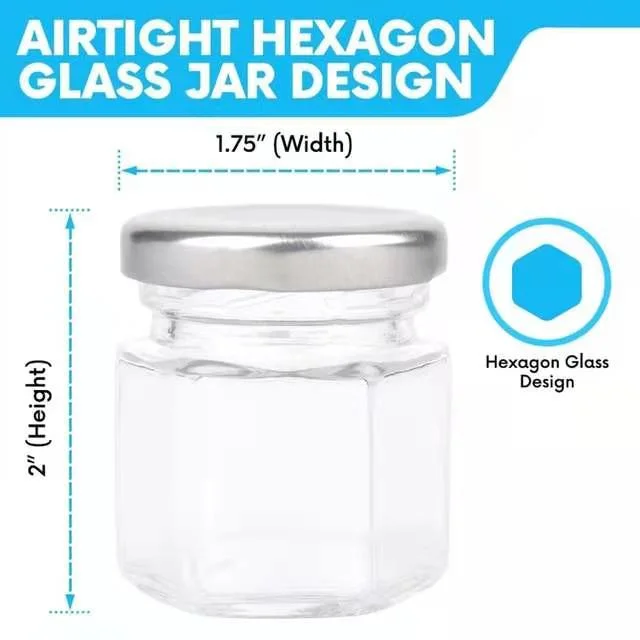 Hot Sale 45ml 1.5oz Kitchen Glass Jars Storage Bottles with Magnetic Lids