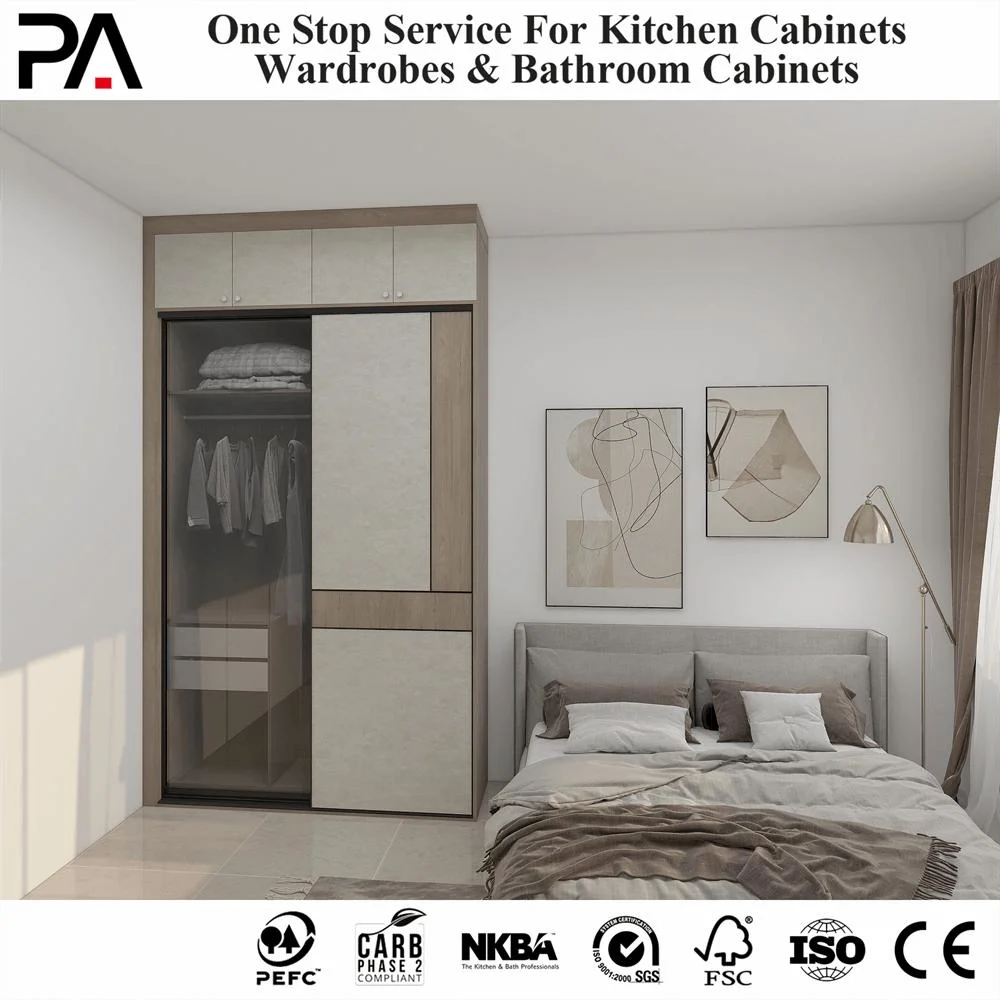 PA American Furniture Customized Storage Modern Ready to Assemble Sliding Wardrobe