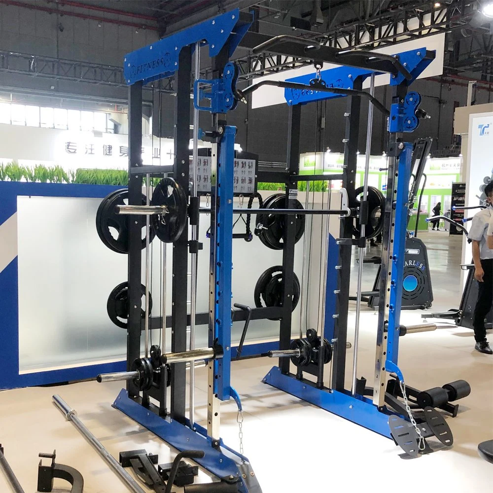 Home Gym Fitness Commercial Multi-Functional Trainer Cable Crossover Squat Power Rack Training All in One Trainer Gym Smith Machine Gym Equipment