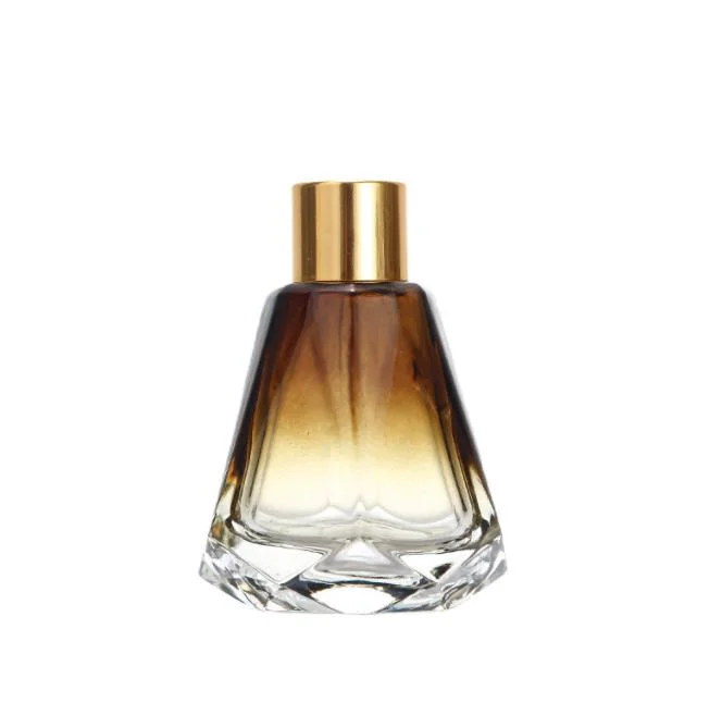 60ml Gradient Glass Car Fragrance Bottle with Gold Lid