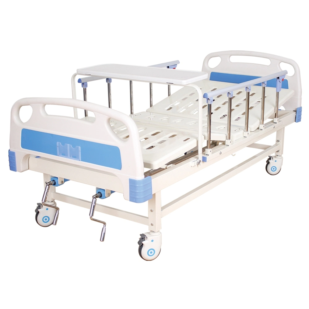 Two Function Manual Hospital Medical Patient Ward ICU Bed