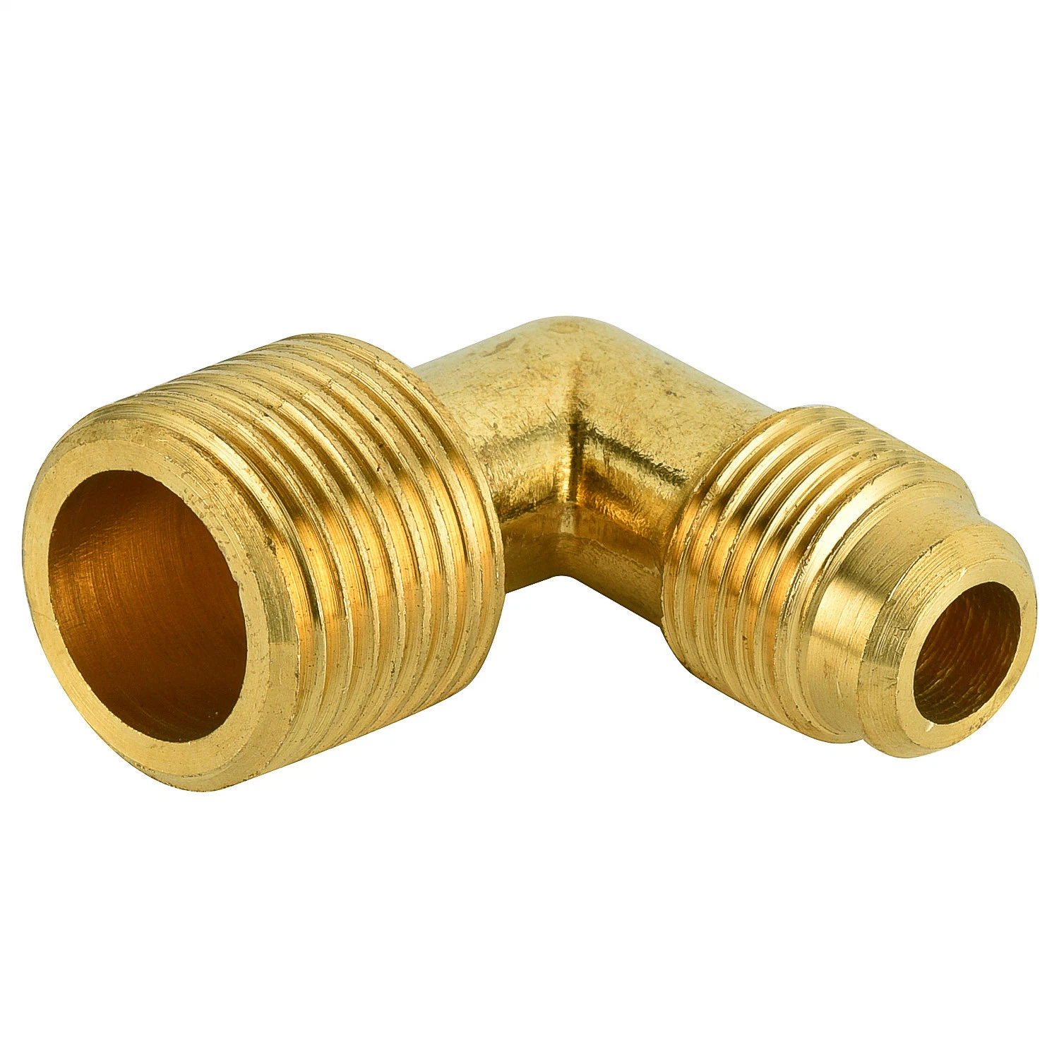 SAE Standard Pipe Short Nut Gas Flare Connector Brass Flare Tube Fitting