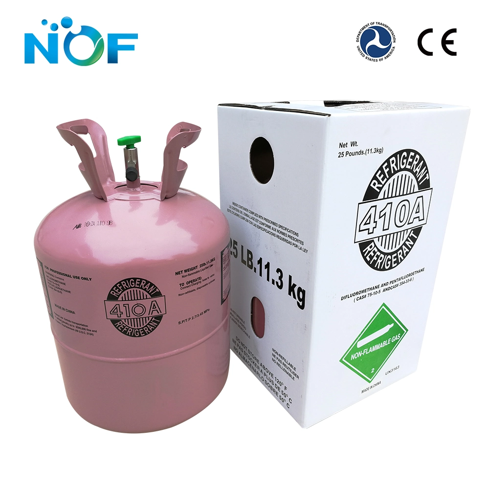 Mixed Gas R410A Refrigerant Packed by 10kg Refillable Cylinder