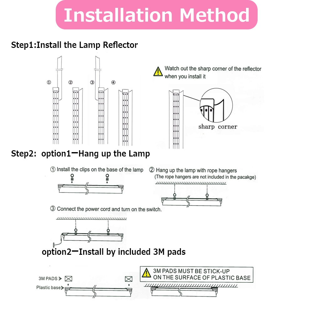 Jesled T8 Linkable Grow Lamp 2FT 3FT 4FT 5FT 6FT 8FT High Power LED Grow Light for Plants Growing Factory