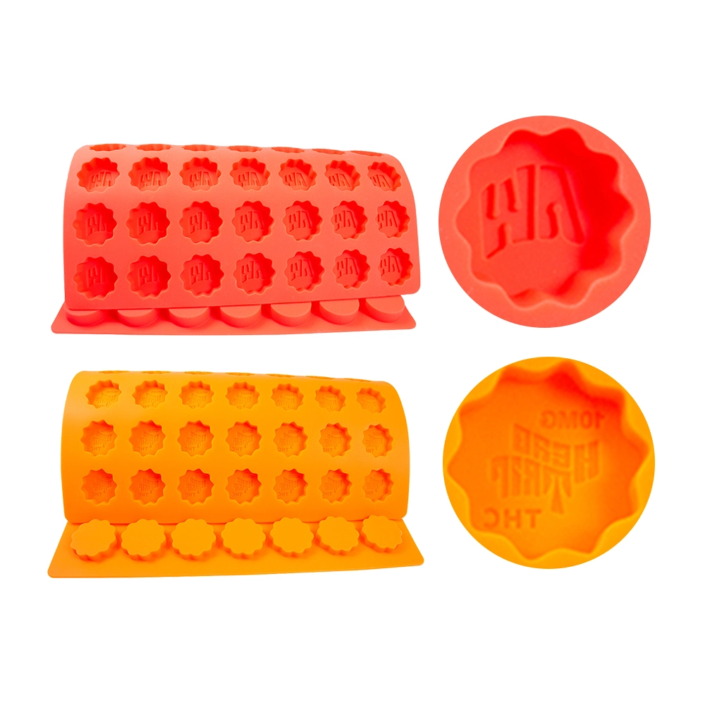 Factory Free Sample 50 Hole Gummy Customized Shape Silicon Resin Mold, Silicon Chocolate Molds, Silicone Ice Cube Tray