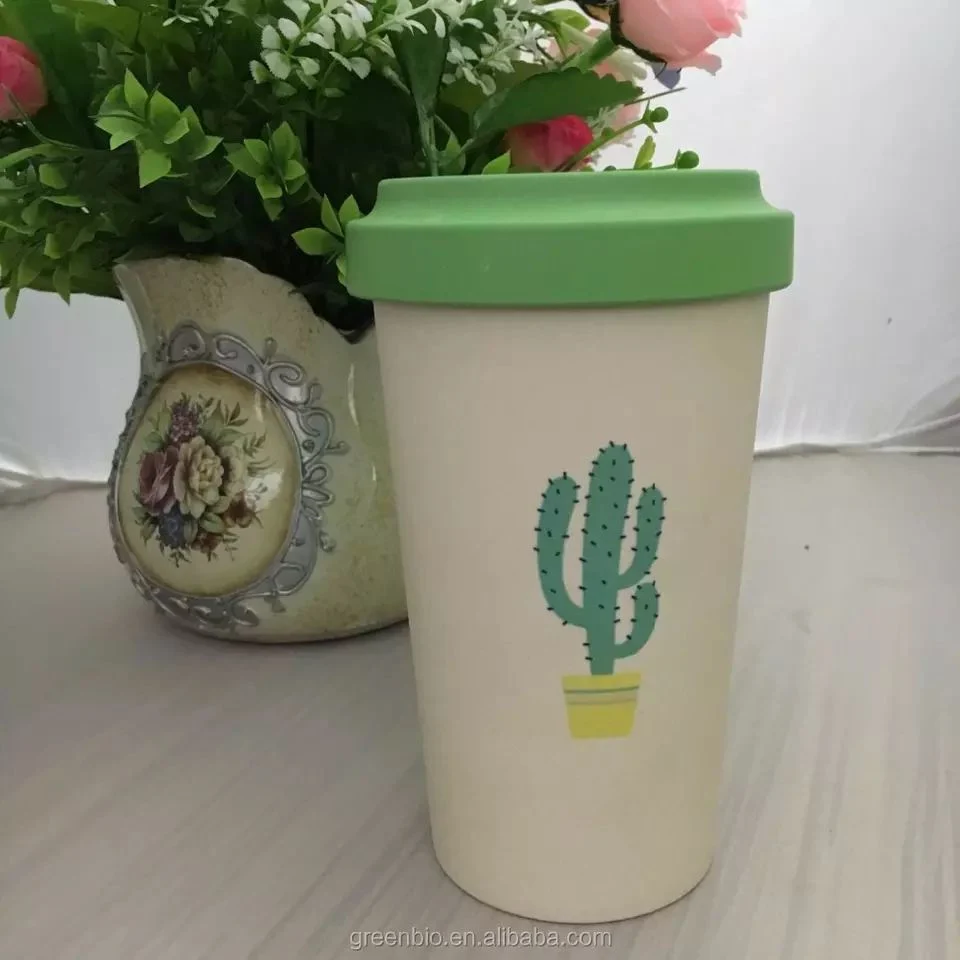 Greensun Öko-Freundlicher Bambus-Faser-Reisebecher, Food Safe Traveling Cup