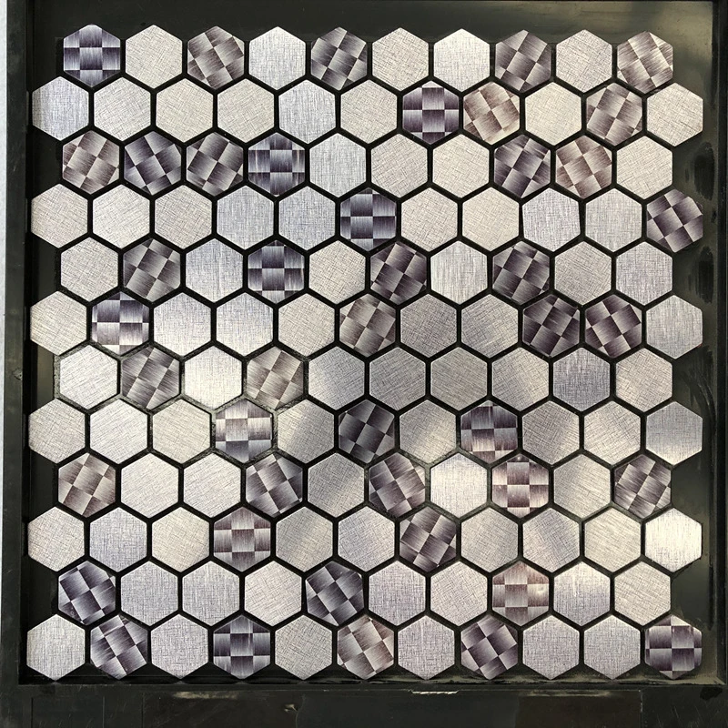 Pulido de piedras naturales mosaicos de mármol hexagonal para el piso del baño Backsplash de cocina