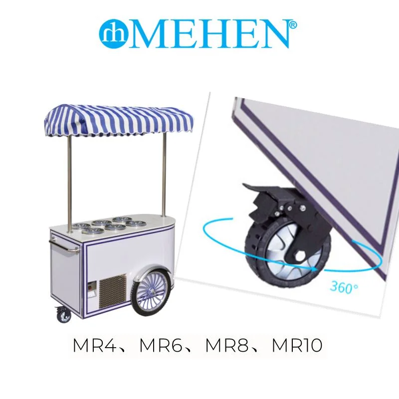 Mehen Big Capacity -25c Gelato Push Cart Ice Crea Bike