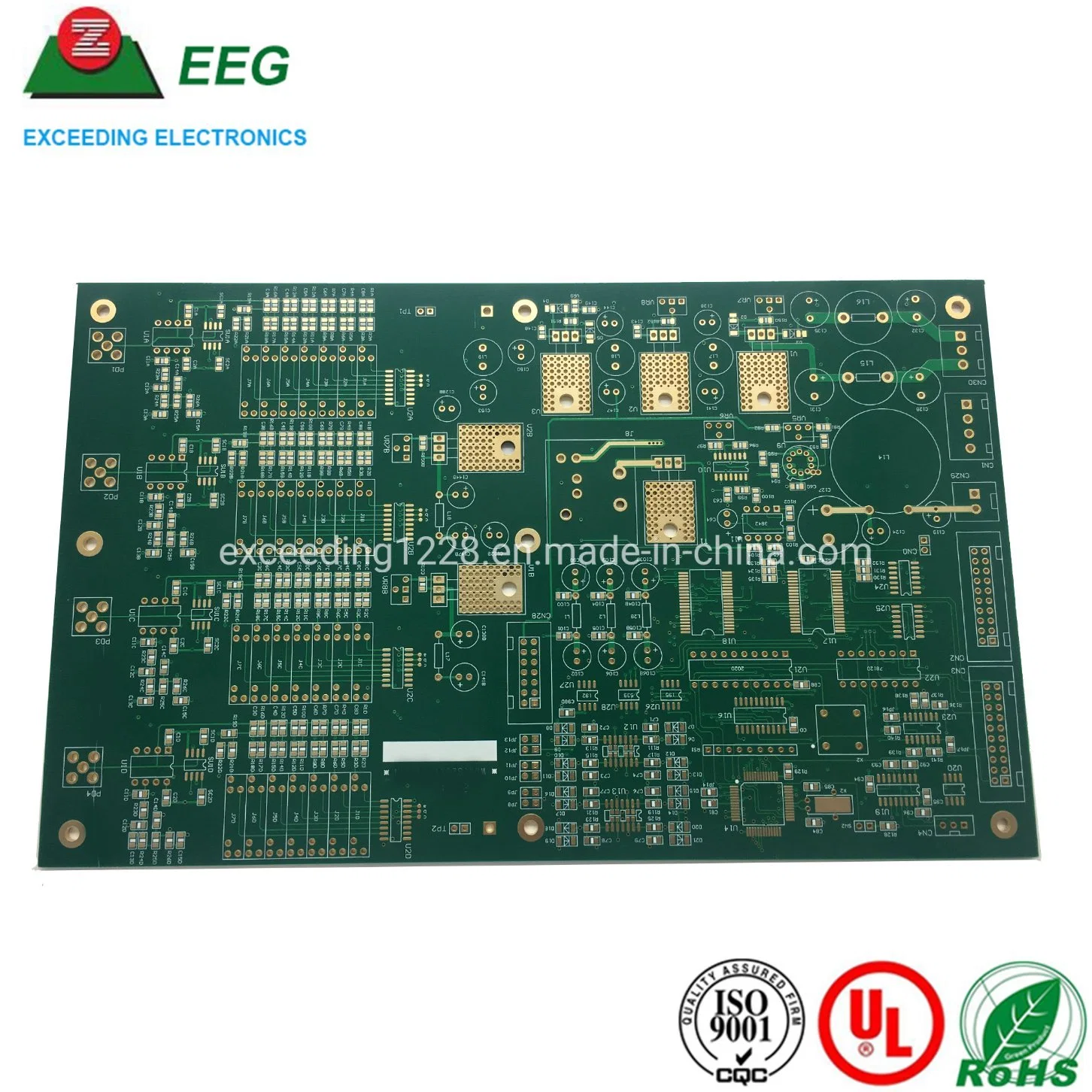 Multilayer Immersion Gold PCB with Green/Blue/Black Solder Mask