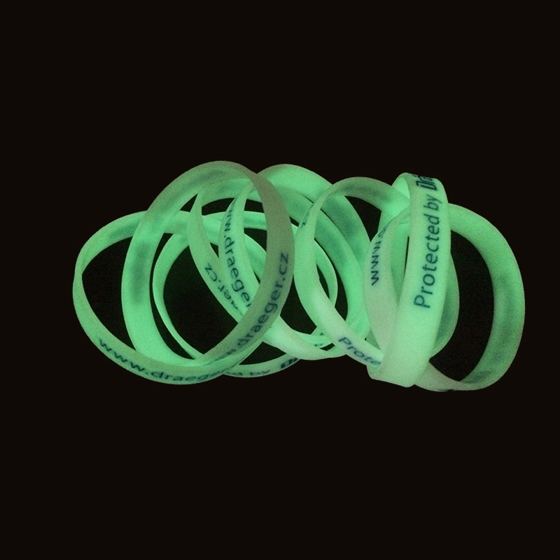 Glow in Dark Silicone Wristband Fluorescent Bracelets Elastic Rubber Bangles