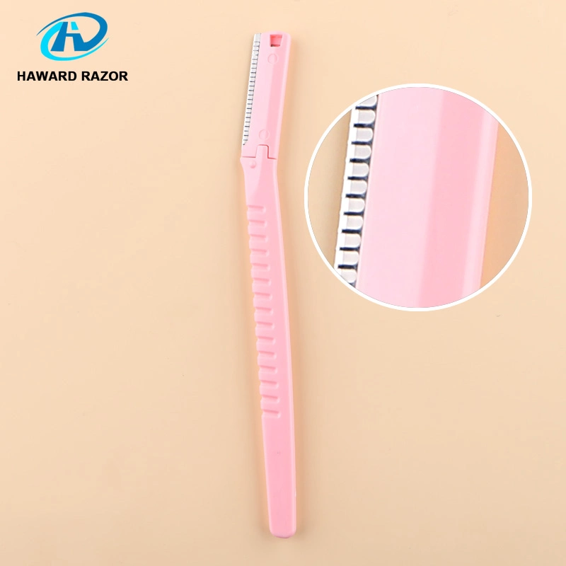 New Arrival Eyebrow Razor Kit with Soft Clear Plastic Pouch Professional Eyebrow Trimmer Shaper Kit