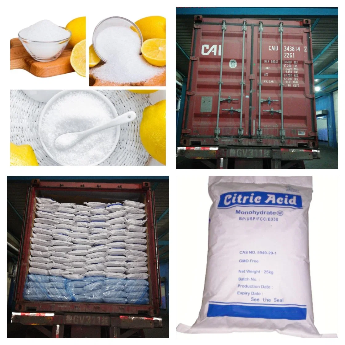 Factory Price Citric Acid Anhydrous and Monohydrate Citric Acid 99.5% CAS 5949-29-1