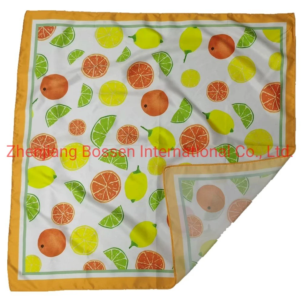 Original Factory OEM Custom Design Printed Gift Satin Silk Scarf