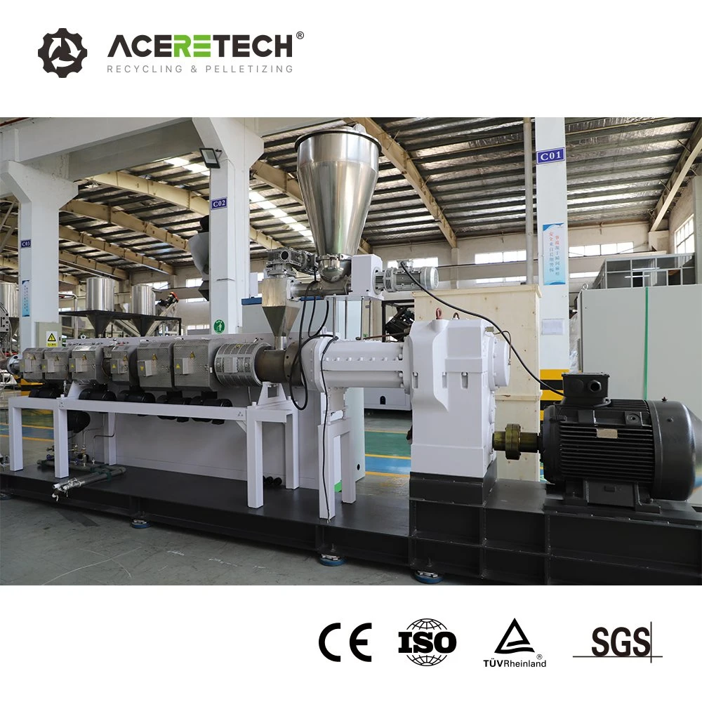 Ate Power Saving Plastic CPE+ABS/PP+EPDM Filled with CaCO3 Soft Granules Making Machine with Precise Temperature Controlling