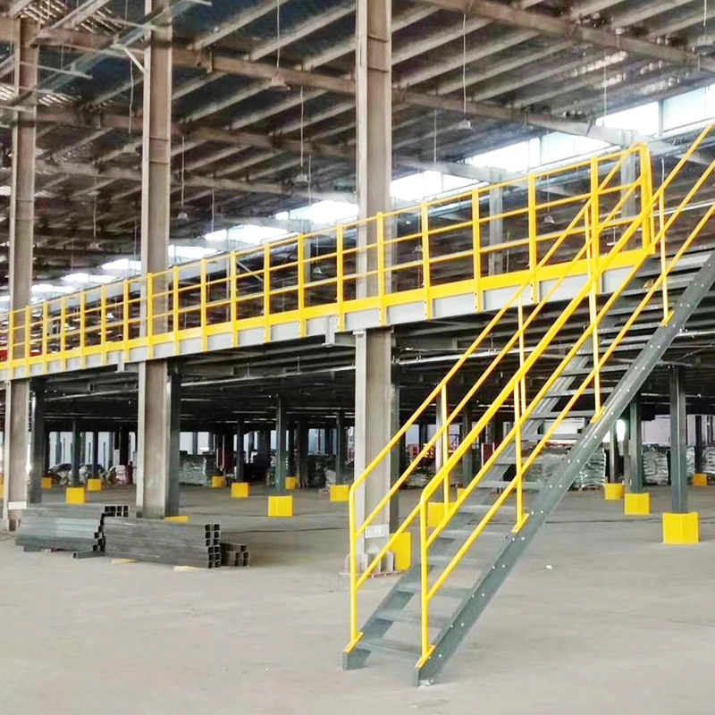 Mezzanine Floor Racking Strong Bearing Capacity Mezzanine Floors Platform Stable Steel Warehouse Mezzanine Floor