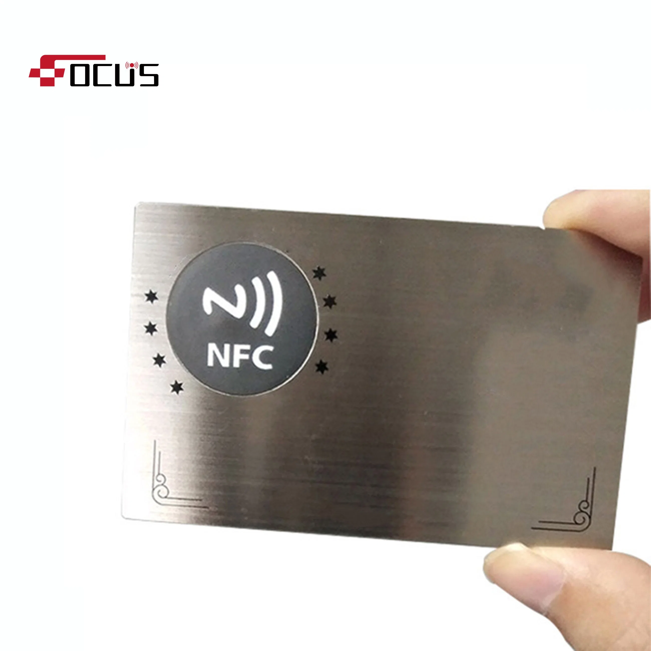 S50 OEM Printed RFID Black Metal Card Business RFID Ticket for Travel