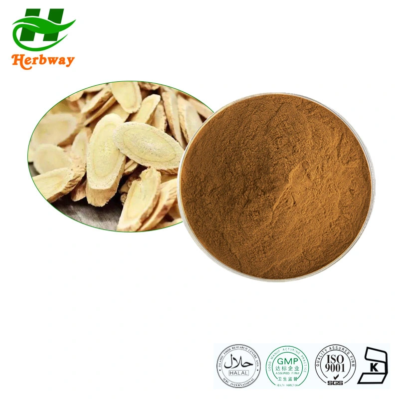 Herbway Astrgalus Membranaceus (peixe.) Bunge Factory Direct Supply extracto de raiz Astragalus para a alimentação em Saúde