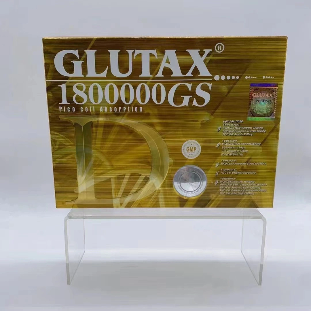 Italia Glutax 1800000suministro Original GS 750000gx 2000GS Blanco marino de la piel óptimo Glutatión Whitening inyección 4 período de sesiones de inyección de glutatión mayorista