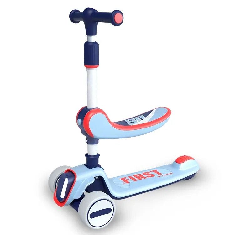 China Fabrik Großhandel Günstigen Preis Hohe Qualität Faltende Kinder Scooter 3 Rad mit Licht Fußpedal Kick Kinder Scooter