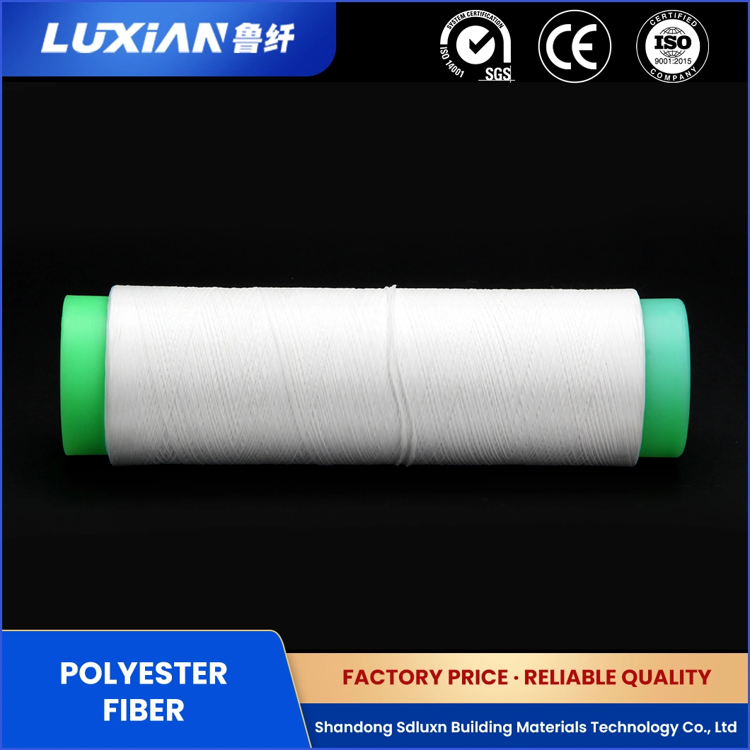 Sdluxn Construction Fibers Lxdp Modified Polyester Polypropylene Fiber Price China Not Brittle 7D*64mm Hcs Polyester Staple Fiber Supplier