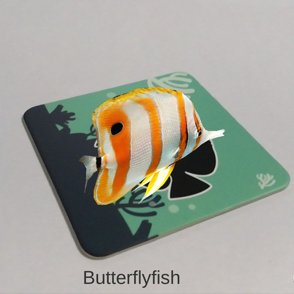 9 PCS Baby Kids Cardboard Early Educational Small Fish AR Cards