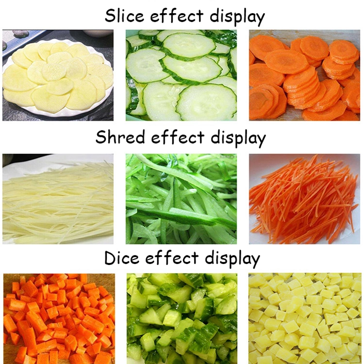 Fruit Slicing Shredding Dicer Pumpkin Grapefruit Potato Onion Vegetable Cube Cutting Machine