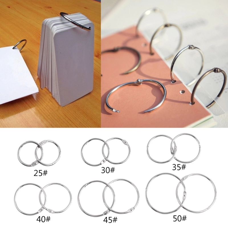 Vernickelt Metall Eisen Buch Binder Ring für DIY Handwerk