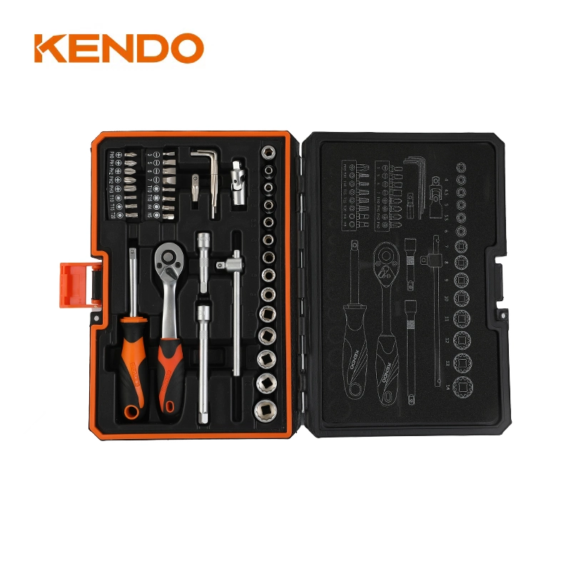 Kendo Juego de combinación de herramientas de reparación de PC 42 BMC Socket Set 1/4 pulg.