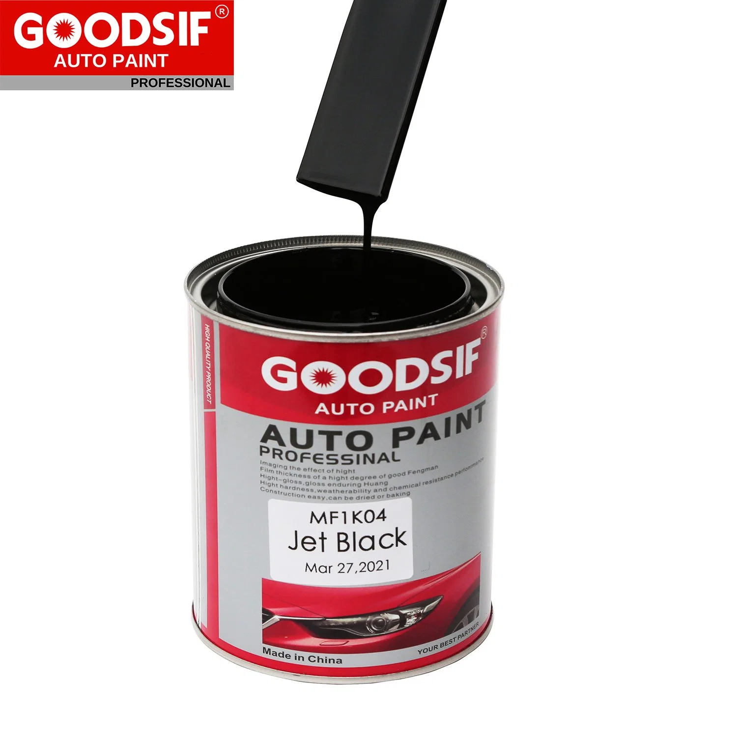 Excellent Covering Power Auto Body 1K Basecoat Dark Black Colour Acrylic Varnish Kit Automotive Refinishing Car Paint