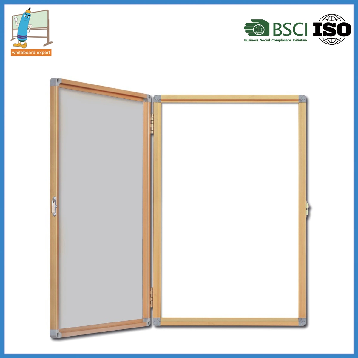 9xa4 Wall Mounted Display Lockable Showcase Whiteboard Notice Board