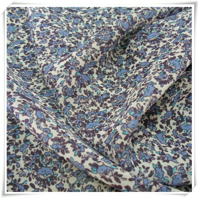 100 % polyester Tissu imprimé en mousseline de textiles et de tissus pour vêtements
