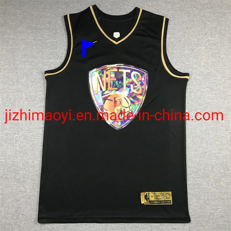 Großhandel/Lieferant Dropshipping Günstige N-B-A Diamond Edition Black Golden Jersey Swingman