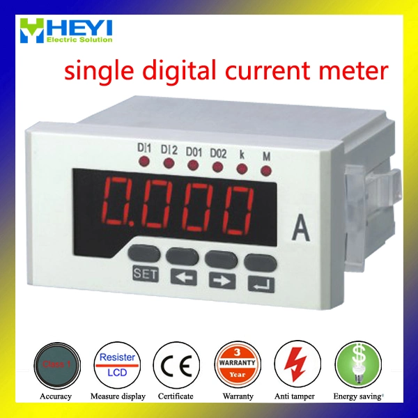 Rh-AA51 96*48 Hole Size Digital Panel Ammeter Measuring AC Digital Ammeter LED Display